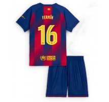 Barcelona Fermin Lopez #16 Koszulka Podstawowa dzieci 2025-26 Krótki Rękaw (+ krótkie spodenki)